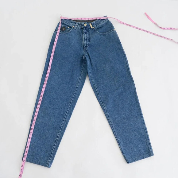 Vintage 80's Number One Trussardi Tapered Leg High Waisted Denim Mom Jeans 30 - Picture 2 of 15